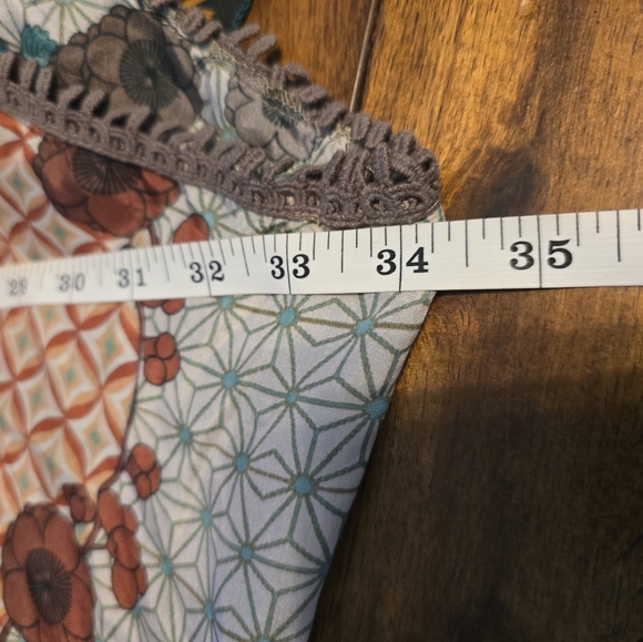 Johnny Was Silk Boho Floral Tunic Dolman Sleeve Size M - Picture 8 of 9